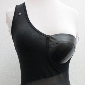 Dream Bandits Australia One Shoulder Black Bodysuit NWT Size Small